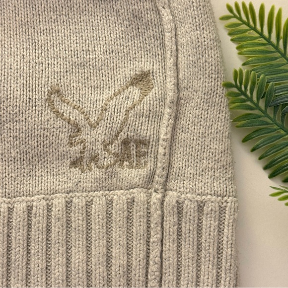 American Eagle Outfitters Gray Quarter-Zip Sweater Sz Medium - Picture 8 of 11